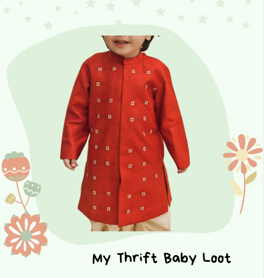 New Tiber taber new born baby boy kurta (0-3 months)